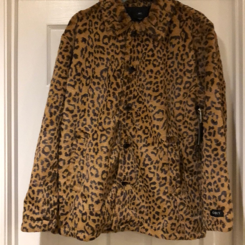 OBEY Vacant Leopard Jacket Size M